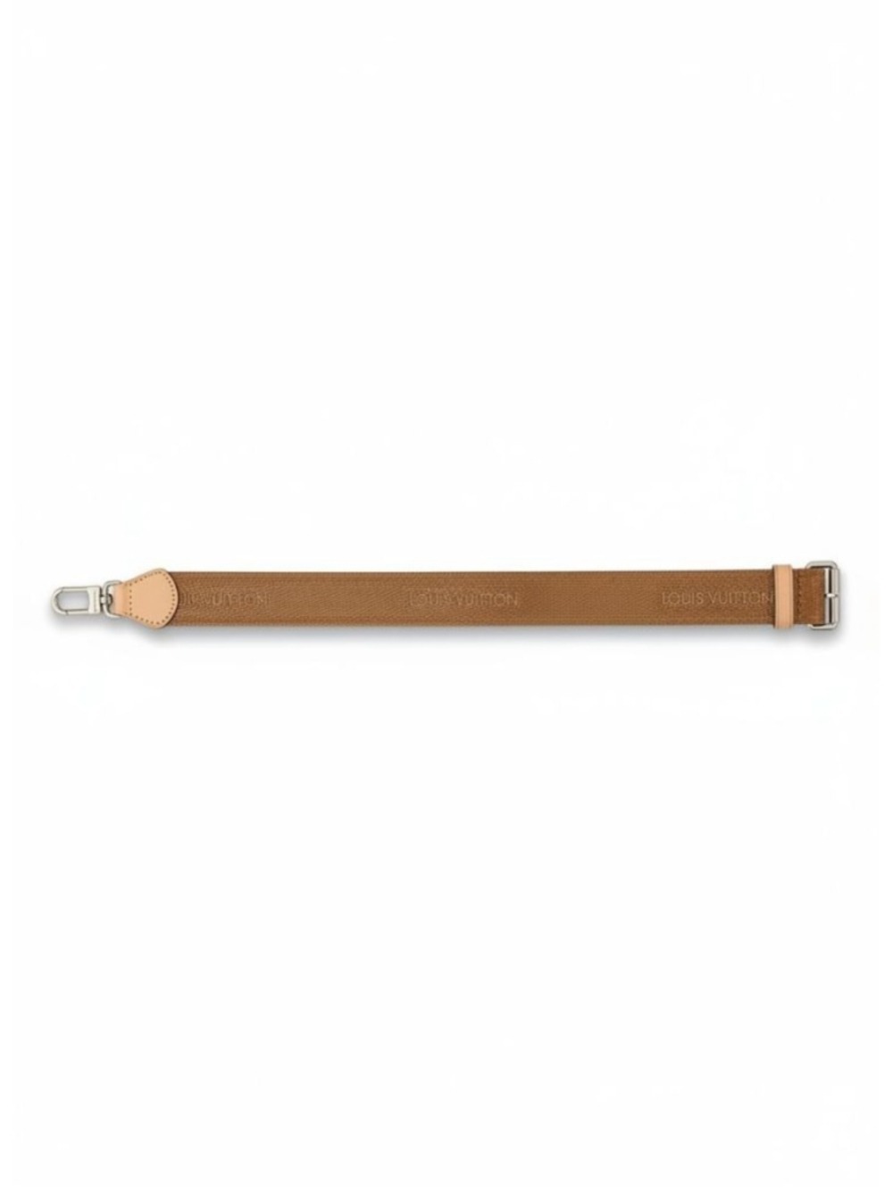 Louis Vuitton Brown & Beige Adjustable Belt Strap One Size - Picture 2 of 14